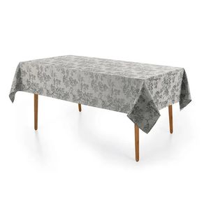 Toalha Mesa Sempre Limpa Grazia  1,60x2,70 Cinza 90158