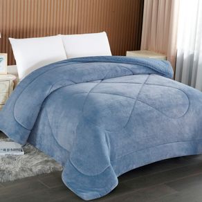 Edredom Capetown Casal 1,80 X 2,20 Azul Ceu/unico